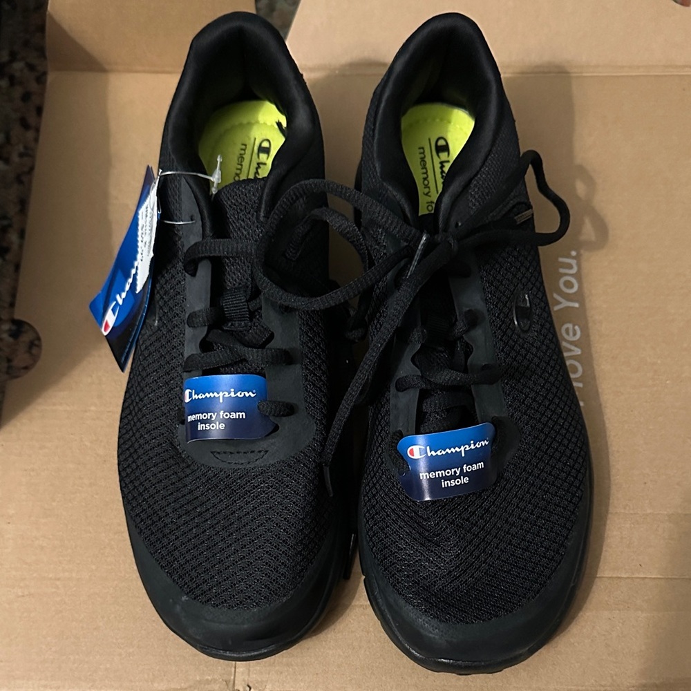 Women’s Champion Black Mesh Sneakers